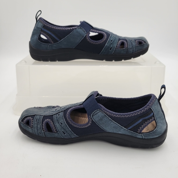 Earth Origins Navy Marine Blue Womans Suede/Leather Uppers Sandal Size 6M - Picture 3 of 9
